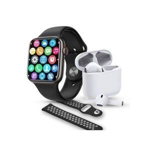W26 Pro Max Smart Watch with Pale Earbud-Style Accessory Graphic