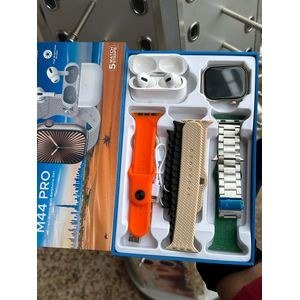 M44 Pro Smart Watch Package with Mixed Strap Examples
