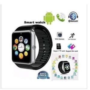 Black Square Smart Watch with Segmented Strap