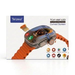 Telzeal TC41 Smart Watch with Orange Strap Graphic