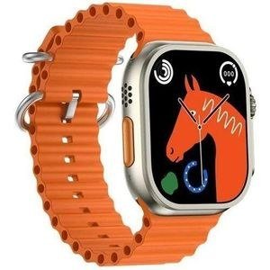 T800 Ultra Smart Watch with Orange Perforated Strap