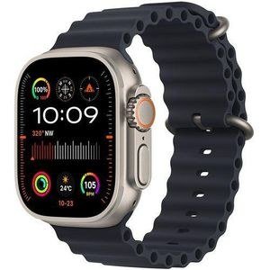 Dark Smart Watch with Pale Case Edge and Round Side Fitting