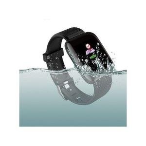 Black Rectangular Smart Watch with Water-Splash Graphic
