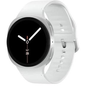 Samsung Galaxy Watch8 Round Smart Watch with White Strap