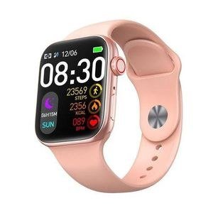 Pink Rectangular Smart Watch with Colour Number Screen