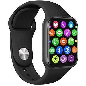 Black Rectangular Fitness Watch with Coloured Icons