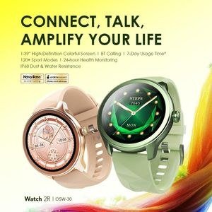 Oraimo Watch2R Green and Pale Pink Colour Graphic