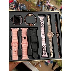 Pink and Dark Smart Watch Gift Arrangement