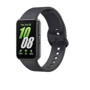 Samsung Galaxy Fit3 Black Watch with Green Clock Figures