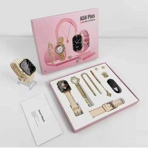 A58 Plus Pink Smart Watch Gift Package