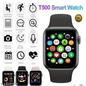 T500 Smart Watch Black Rectangular Case Graphic