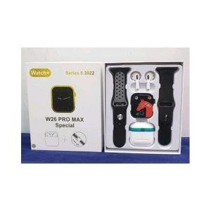 W26 Pro Max Smart Watch Dark Strap Package