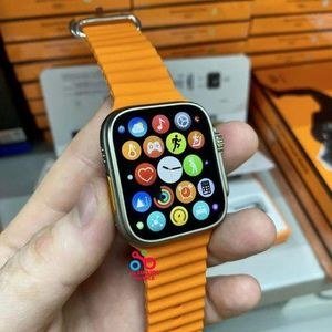 Plus Ultra Smart Watch with Orange Strap Photograph