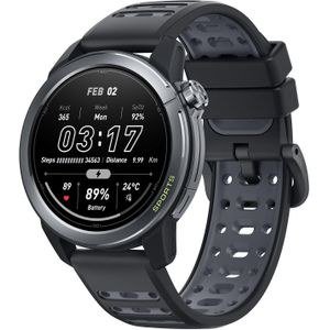 Mibro GS Active2 Dark Round Watch with Perforated Strap