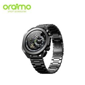 Oraimo Watch Pro X Black Round Watch with Segmented Strap
