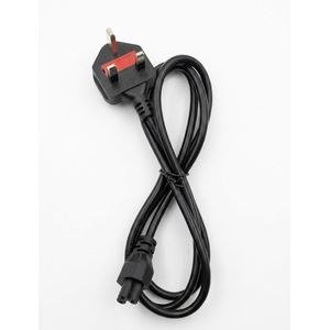 Black Three-Pin Power Cable with End Connector