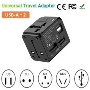 Black Travel Socket Adapter