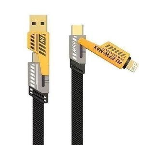 Black and Yellow USB Cable Connector Graphic