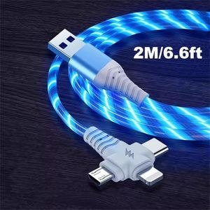 Pale Multi-Connector Cable with Blue Graphic