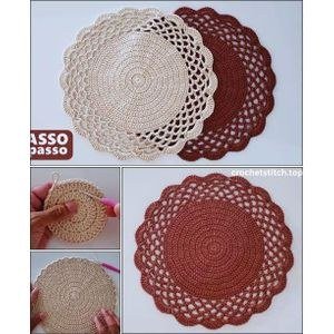 Round Decorative Table Mat Colour Selection