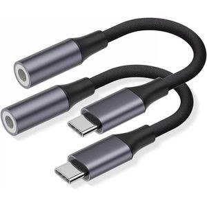 Dark USB-C Audio Adapter Cable Pair