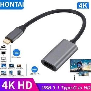 Grey USB-C Video Adapter with Short Cable