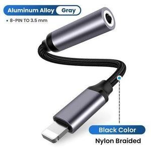 Dark Short Audio Adapter with Cylindrical Socket