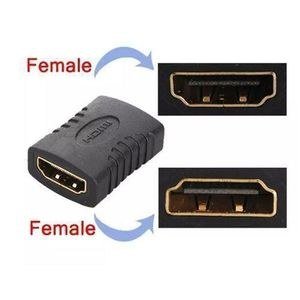 Dark Female-to-Female HDMI Connector Adapter