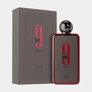 Afnan9PM Red-Accent Fragrance Bottle and Box
