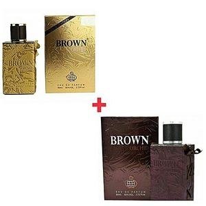 Brown Orchid Gold and Dark Bottle Selection Graphic