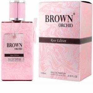Brown Orchid Rose Edition Pink Rectangular Fragrance Bottle