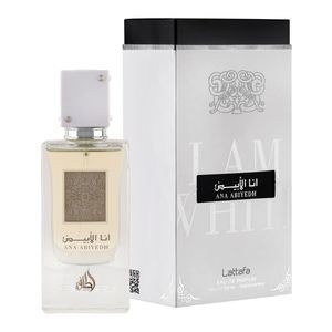 Lattafa Ana Abiyedh Pale Fragrance Bottle and Box