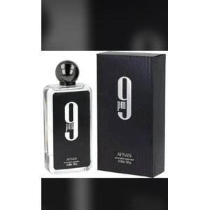 Afnan9PM Clear-Looking Bottle and Black Fragrance Box
