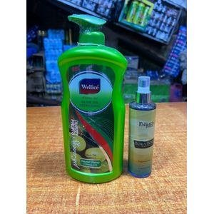 Welligé Shower Gel and Bora Beach Mist Presentation