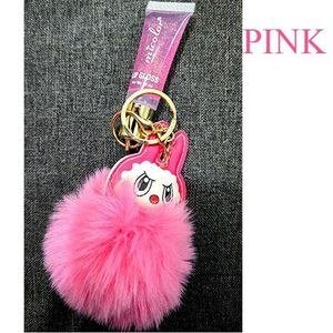Miclor Pink Lip Gloss with Decorative Keychain