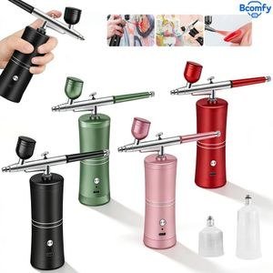 Airbrush Kit with Compressor - 48PSI Rechargeable Cordless Non-Clogging High-Pressure Air Brush Set
