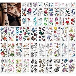 Assorted Floral and Animal Body-Art Stickers