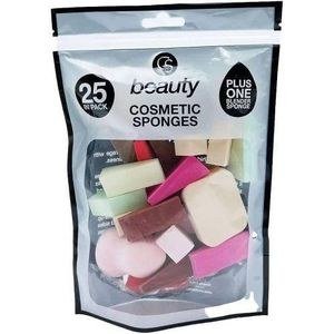 Soft Cosmetic Sponges Make Up Sponges 25Pcs Pack - Multi Color