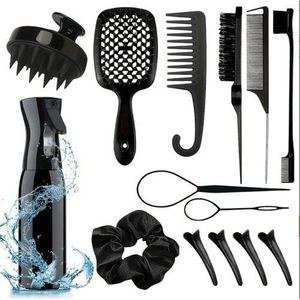 14 Piece Hair Comb Set Wide Tooth Comb Rat Tail Comb