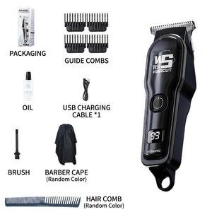 Men‘s USB-Rechargeable Cordless Electric Hair Clipper with Digital Display & Full Accessories Set