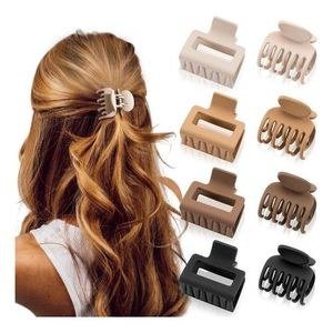 Genetic 8Pcs Matte Hair Clips Hair Claws Combination Set