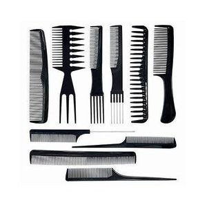 10 Piece Styling Hair Comb-Black