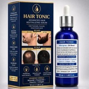 Minoxidil Finasteride Tonic – For Beard & Scalp, Hair Thickening & Care Serum