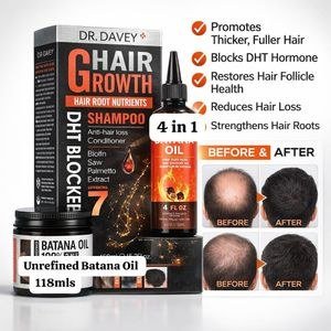 Perubatanalhikmah Kit – Batana Oil + DHT Blocker Shampoo , Beard Growth, Thick & Fuller Hair
