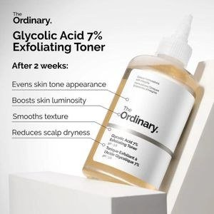 The Ordinary Glycolic Acid 7% Exfoliating Toner, Brightening and Smoothing Daily Toner for More Even-Looking Skin Tone
