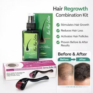 GREEN WEALTH Neo Hair Lotion + Derma Roller Kit – Fast Hair & Treatment
