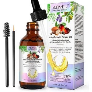 Aliver 100% Pure Natural Organic 11 Powerful Hair-growing Mixed Strengthening Oil for Hair Care, Skin, Face, Aromatherapy - All Hair Types