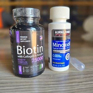 Kirkland Minoxidil One Month Supply Extra Strength & Biotin Combo - Hair For Men