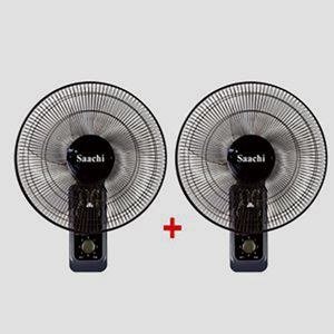 Saachi Buy One Get One Free 3 Speed Wall Fan - Black
