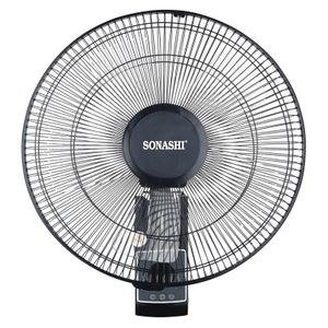 Sonashi High Performance Wall Fan With Remote Control -Black